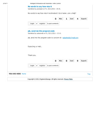 intelligent ambulance with automatic traffic control