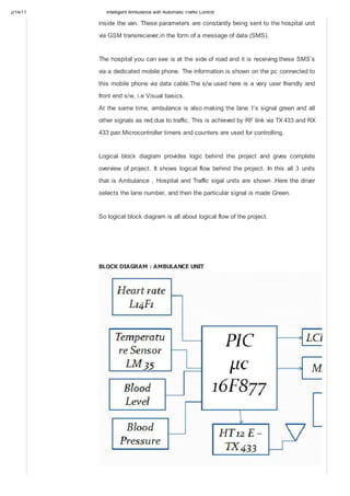 intelligent ambulance with automatic traffic control