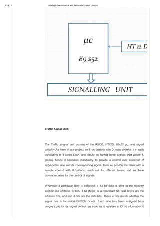 intelligent ambulance with automatic traffic control
