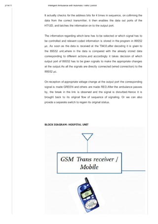 intelligent ambulance with automatic traffic control