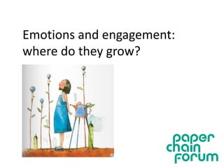 Emotions and engagement:
where do they grow?
 