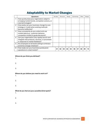 RITEM Corporation: The Business Optimization Assessment | PDF