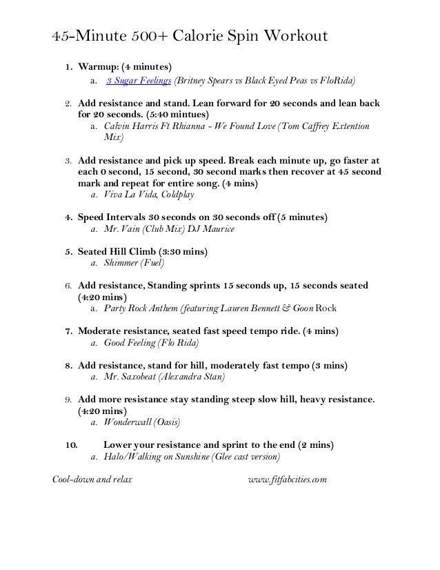 45 minute cycle workout