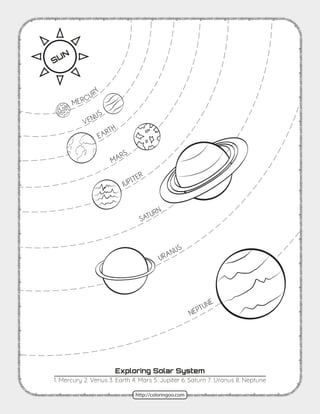 printable exploring solar system worksheet pdf