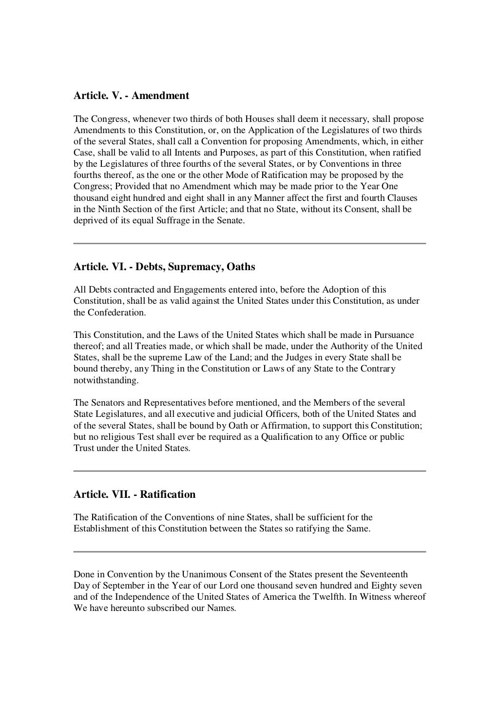 printable version of the us constitution