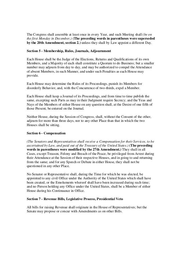 printable version of the us constitution