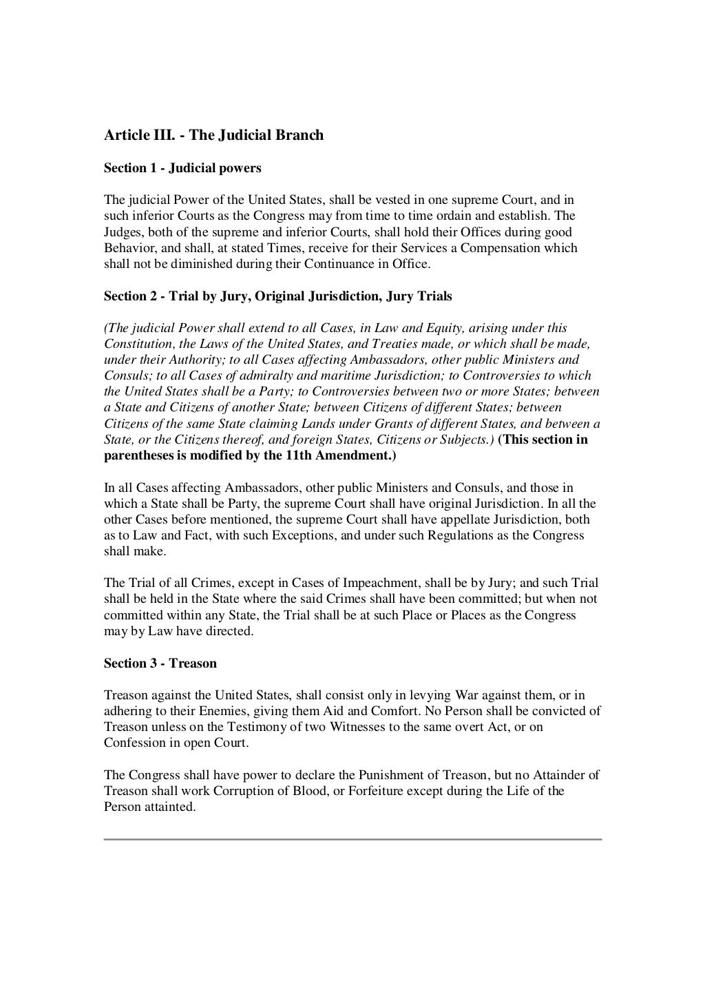 Printable Version Of The US Constitution Printable Version Of The US Constitution
