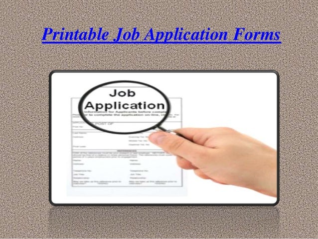 printable jobs applications
