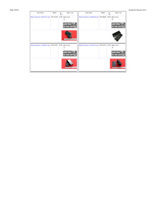 Page: 30/378

Sunday 23 February, 2014
Item Name

Model

inc.
Rs.

Add to cart

Item Name

Model

inc.
Rs.

Add to cart

Plastic Enclosure 100x55x23 mm TPS-01469 35.00 Add to Cart:

Plastic Enclosure 120x60x40 mm TPS-00696 50.00 Add to Cart:

Plastic Enclosure 110x60x35 mm TPS-01467 45.00 Add to Cart:

Plastic Enclosure 135x83x35 mm TPS-01470 45.00 Add to Cart:

 