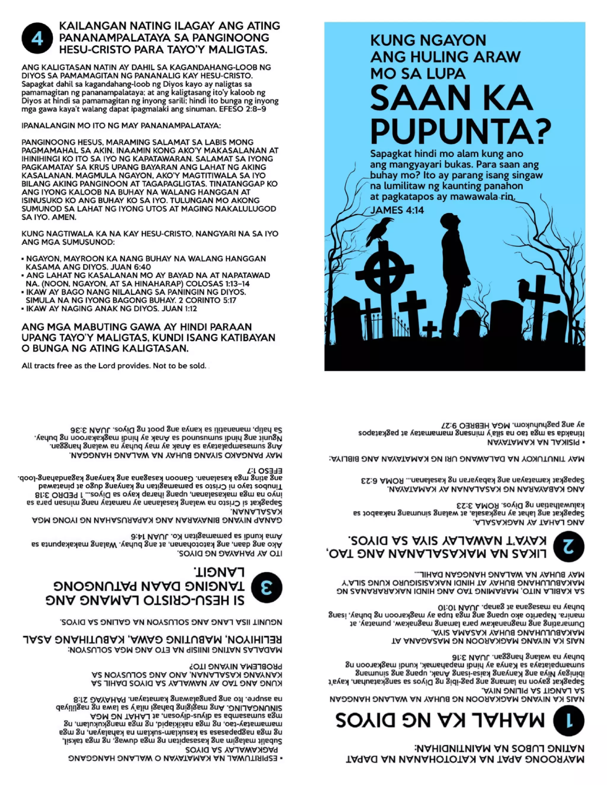 Tagalog Printable Last Day Gospel Tract (Letter Size - 8.5 x 11 inches) | PDF