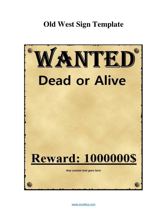 printable wanted poster templates wanted poster templates