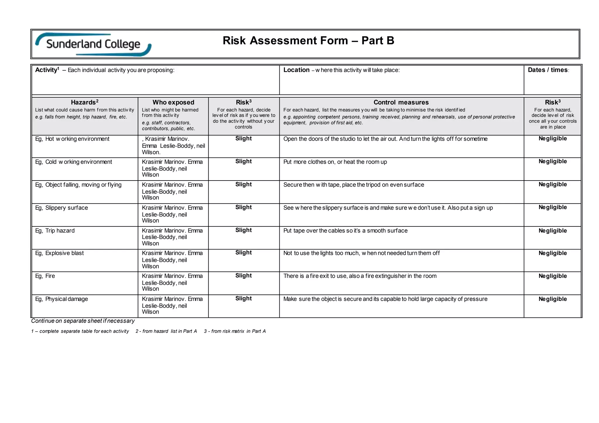 Print ad risk assesment | DOCX