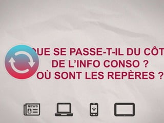 QUE SE PASSE-T-IL DU CÔT
   DE L’INFO CONSO ?
 OÙ SONT LES REPÈRES ?
 
