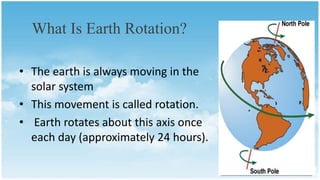 An introduction to earth rotation and revolution | PPTX