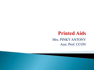 Mrs. PINKY ANTONY
Asst. Prof. CCON
 