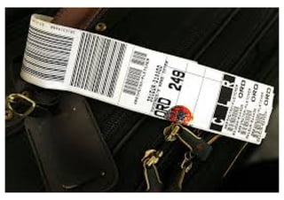 Printed airline luggage tag