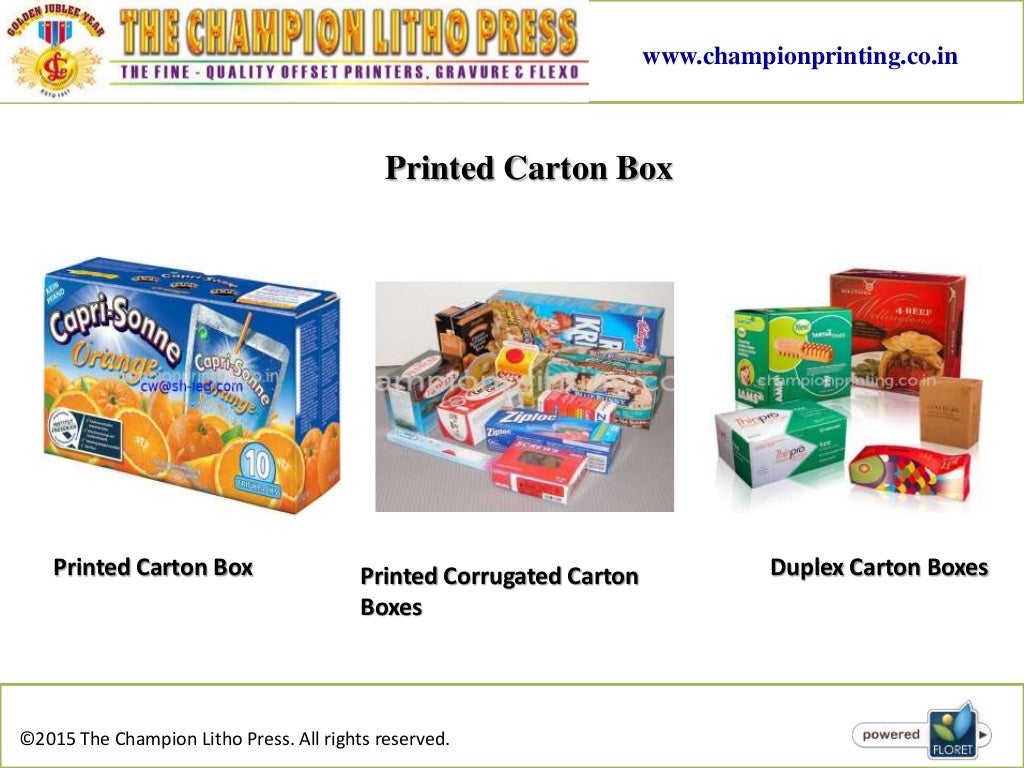 Printed carton box manufacturers