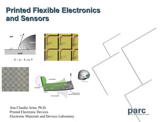 Printed Flexible Electronics  and Sensors Ana Claudia Arias, Ph.D. Printed Electronic Devices Electronic Materials and Devices Laboratory  s =   sl +   l  . cos   s =   sl +   l  . cos  
