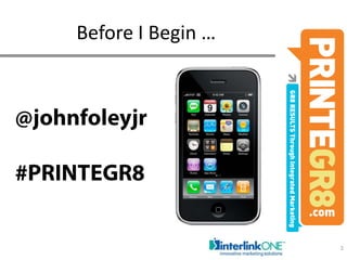Before I Begin …@johnfoleyjr#PRINTEGR82