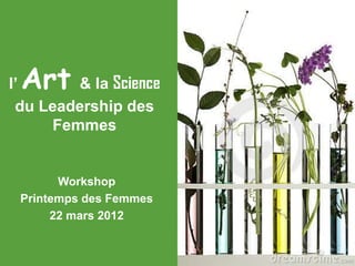 Art
l’      & la Science
 du Leadership des
     Femmes


       Workshop
 Printemps des Femmes
      22 mars 2012
 