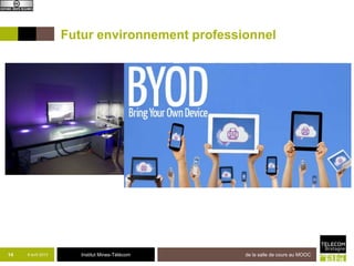 Futur environnement professionnel




14   8 avril 2013      Institut Mines-Télécom   de la salle de cours au MOOC
 