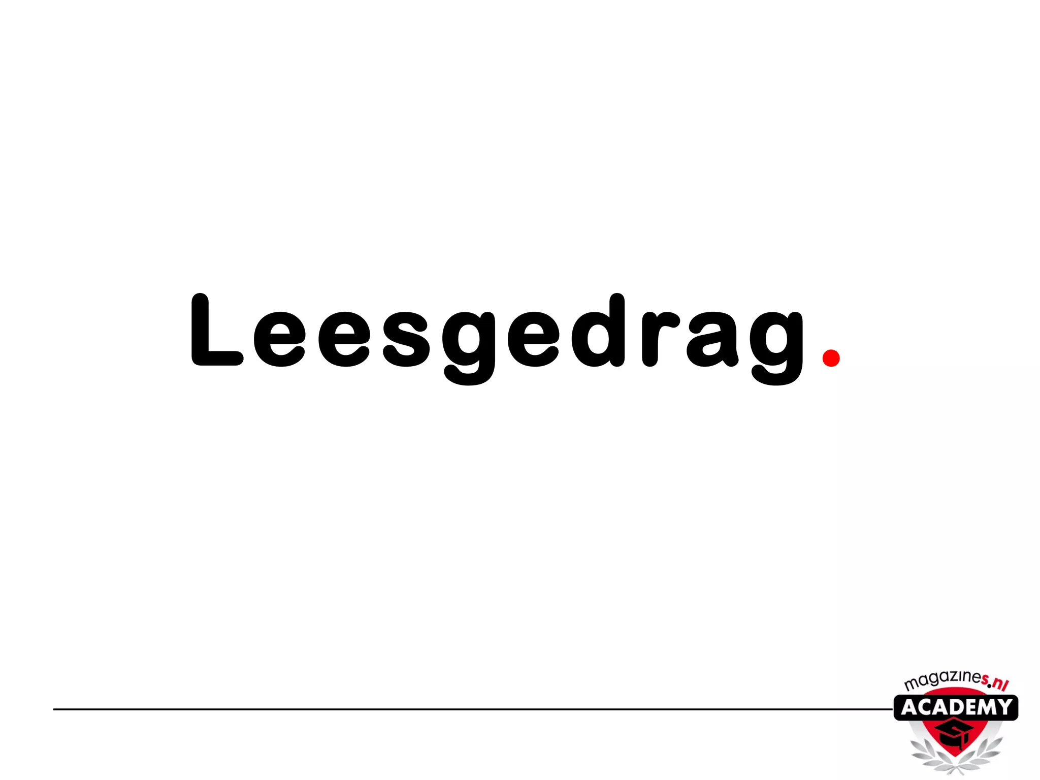 Leesgedrag.
 