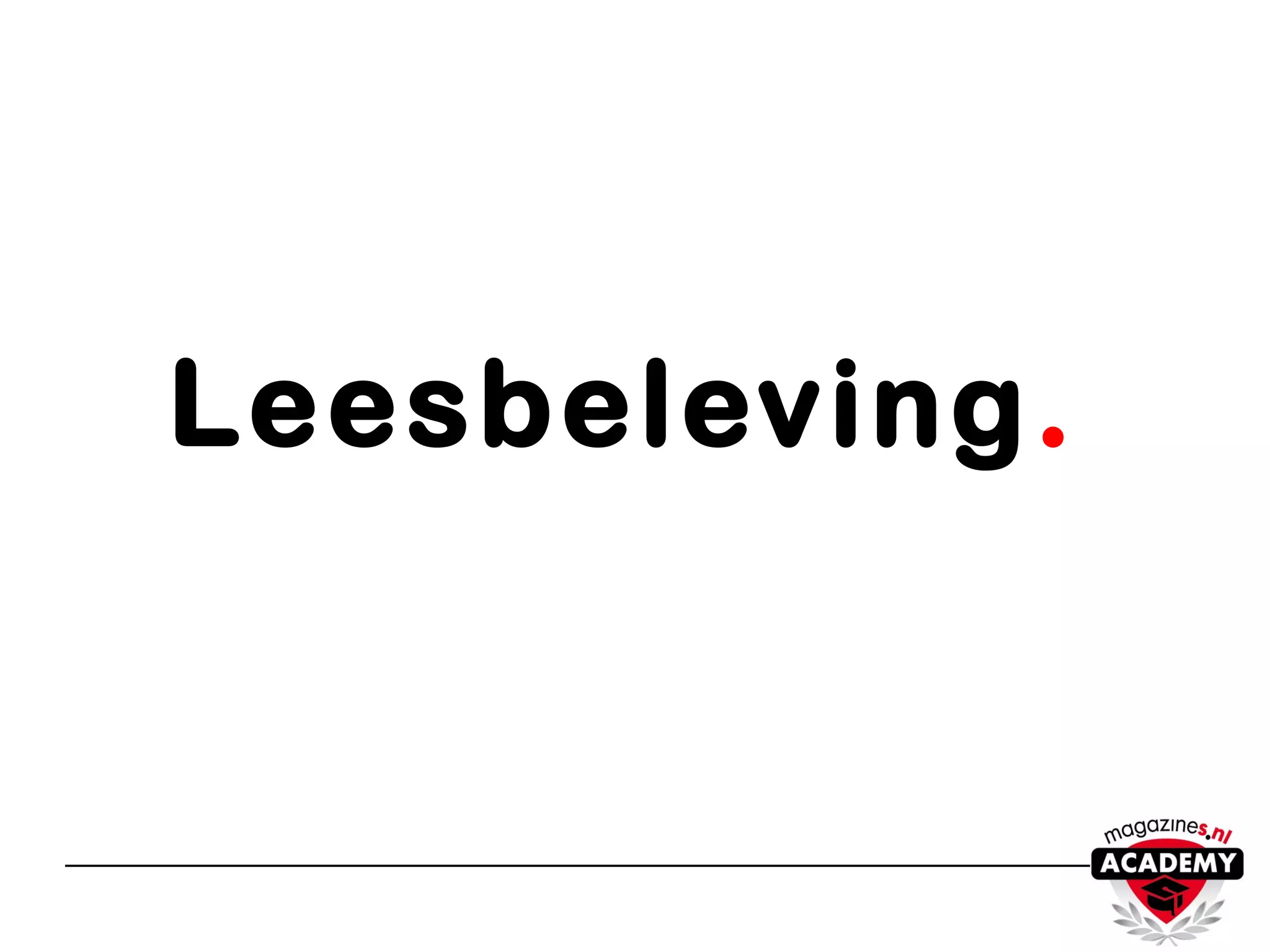 Leesbeleving.
 
