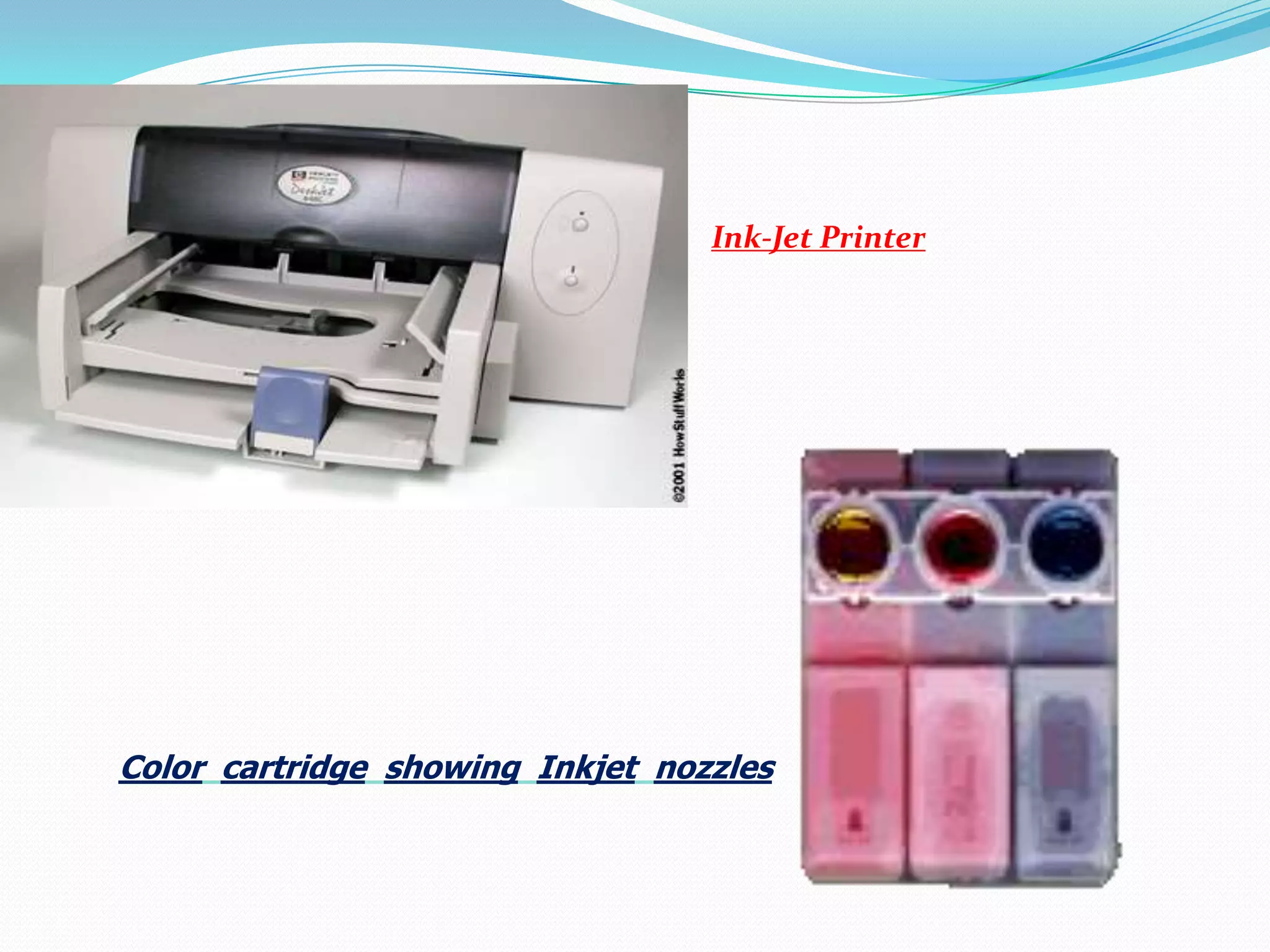 Ink-Jet Printer

Color cartridge showing Inkjet nozzles

 
