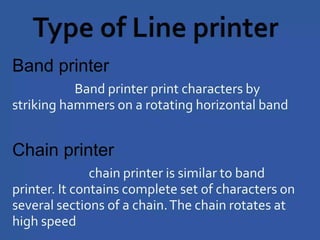 printer and its types impact printers and non impact printers