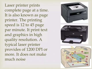 printer and its types impact printers and non impact printers