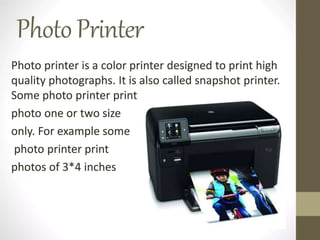 printer and its types impact printers and non impact printers