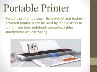 printer and its types impact printers and non impact printers