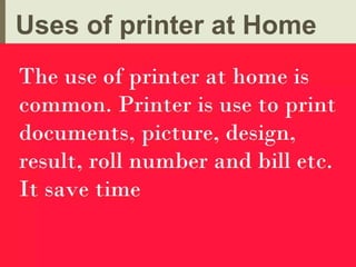 printer and its types impact printers and non impact printers