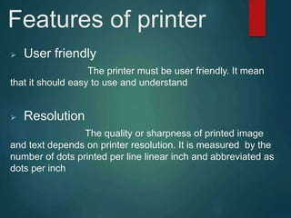 printer and its types impact printers and non impact printers