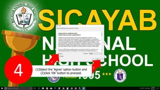 (1)Select the ‘Agree’ option button and
(2)click ‘OK’ button to proceed.
4
 