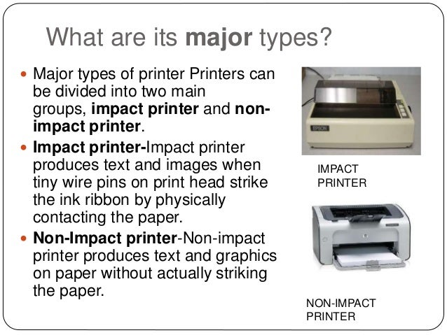 types of printers