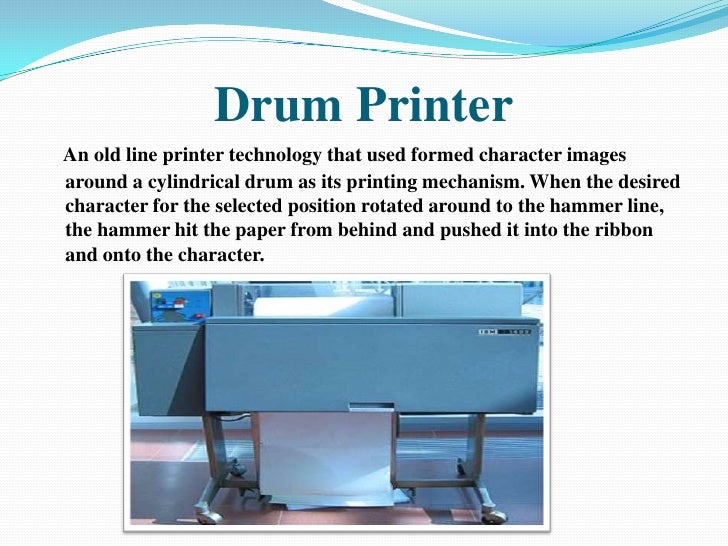 drum printer meaning