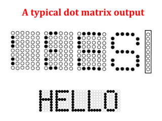 A typical dot matrix output
 