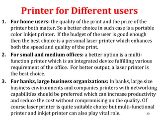 Introduction to Printers