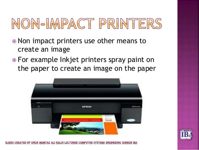 impact printer example Hardware and software: types of printer: impact and non impact.