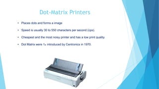 Printers and its types | PPTX
