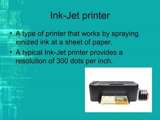 Printers by tahir ijaz | PPT