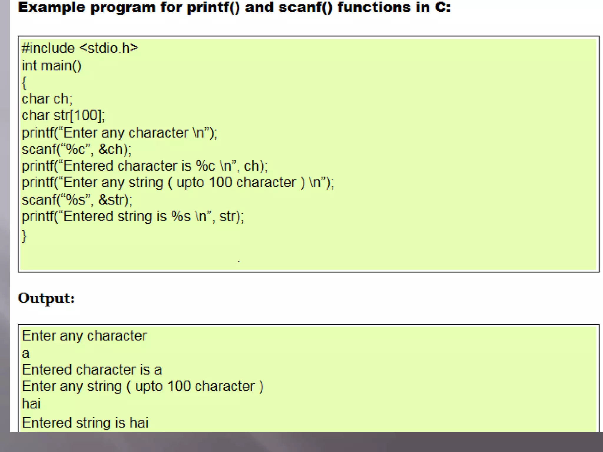 Printf and scanf | PPTX