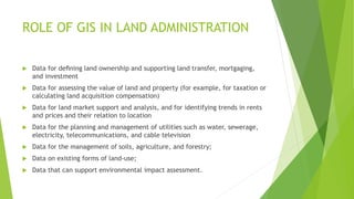 GIS in land administration | PDF