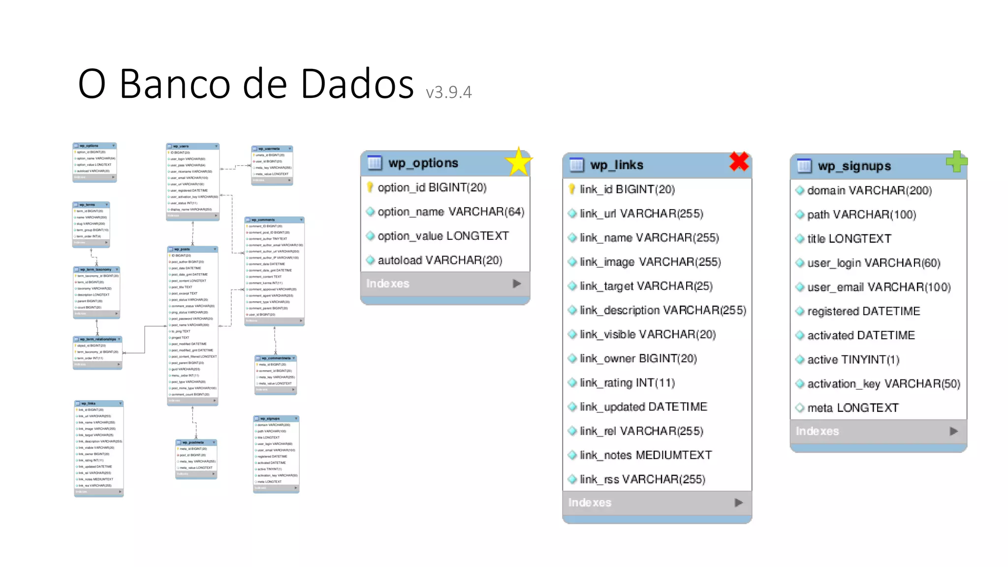 O Banco de Dados v3.9.4
 