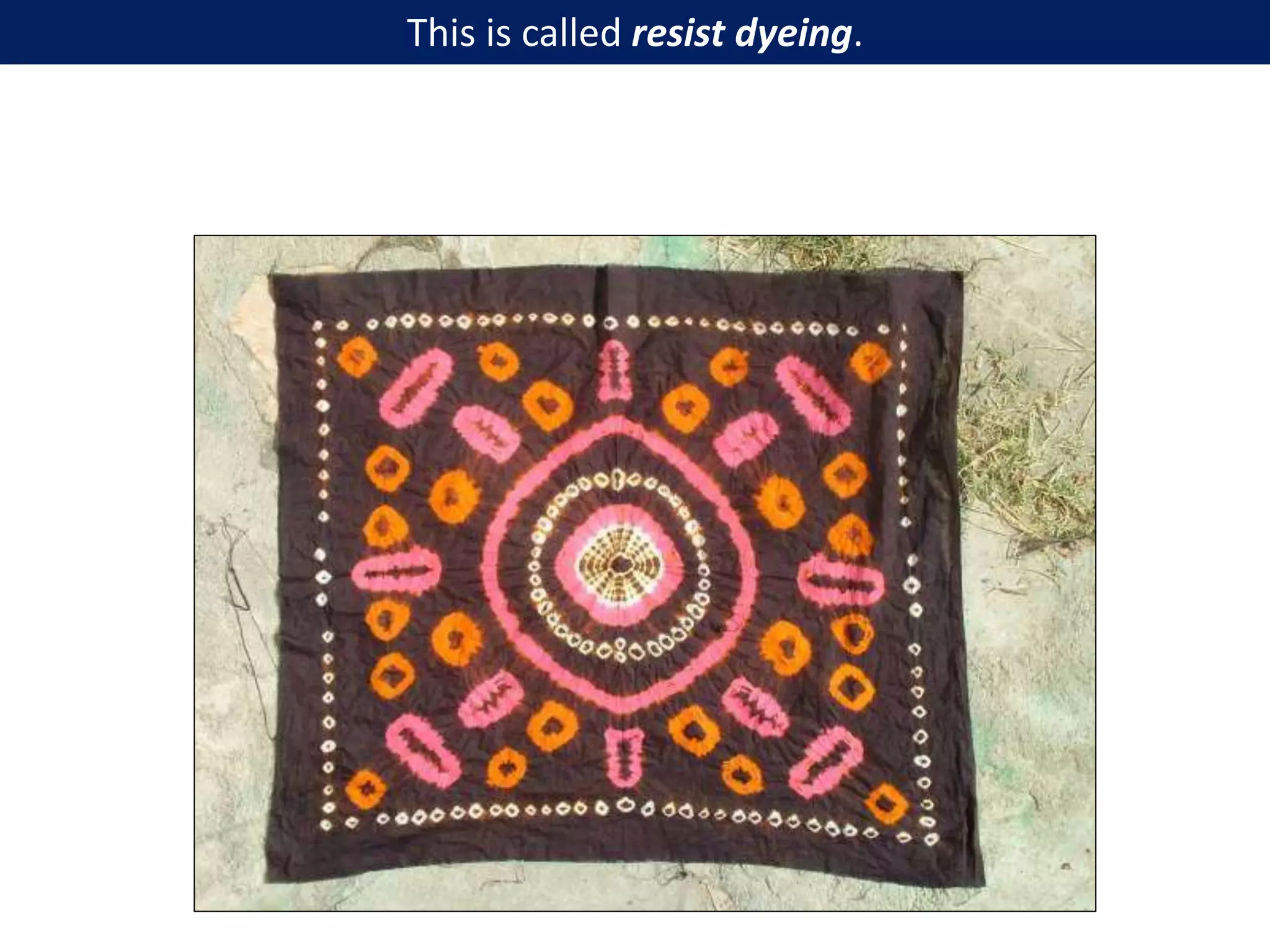 This is called resist dyeing.
 