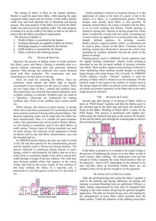 Manufacturing process of textile industries (Printing and dyeing ...