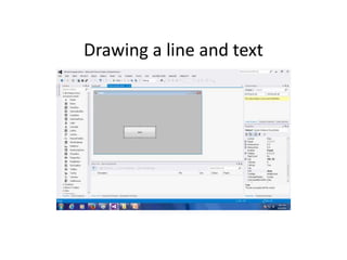 Drawing a line and text
 