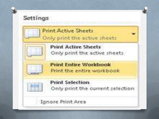 Printing a workbook and worksheets