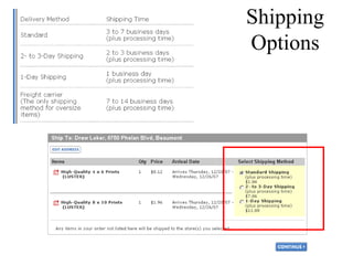 Shipping 
Options 
 